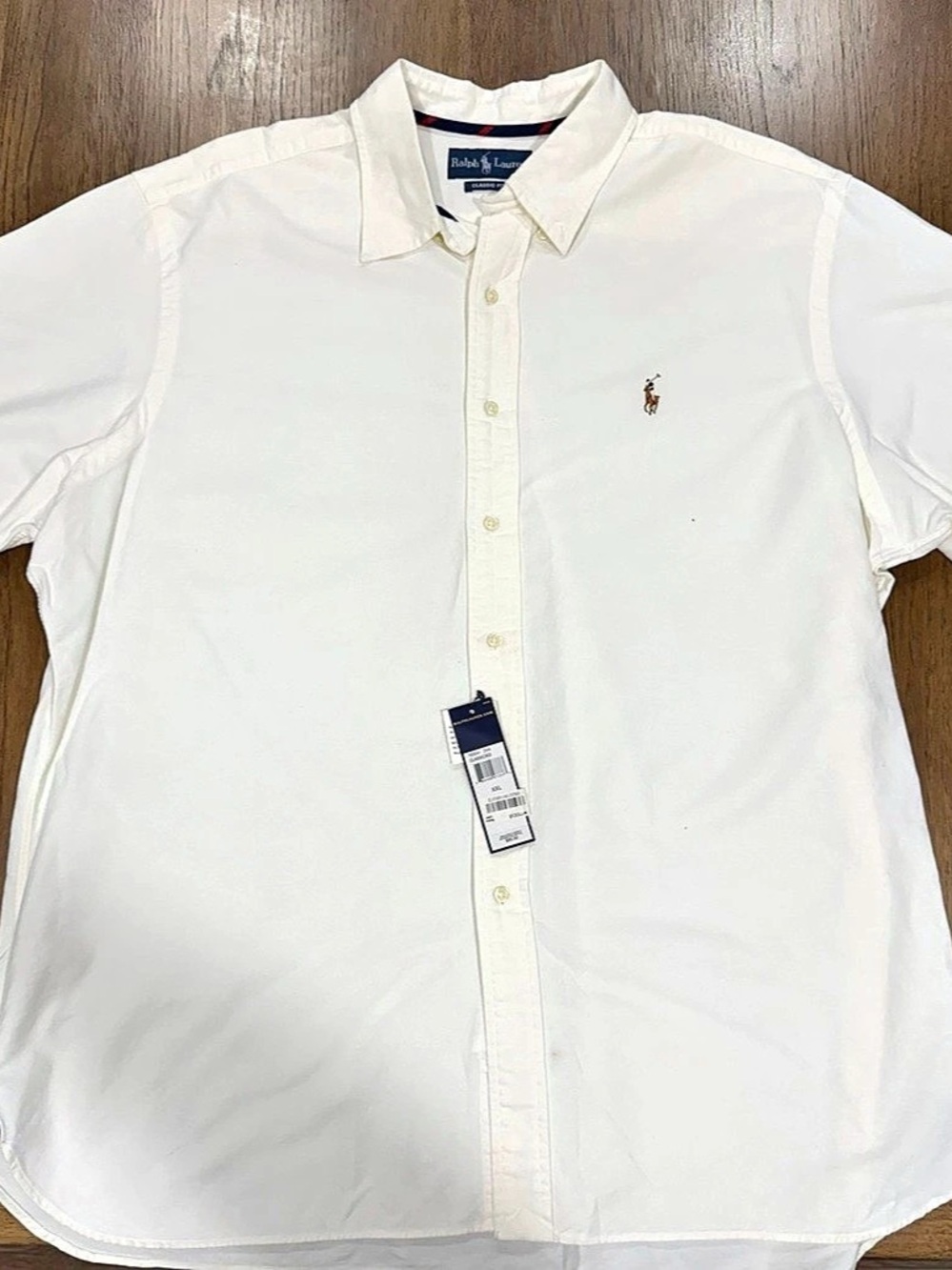Ralph Lauren Classic Fit Short Sleeve Shirt White XXL NWT